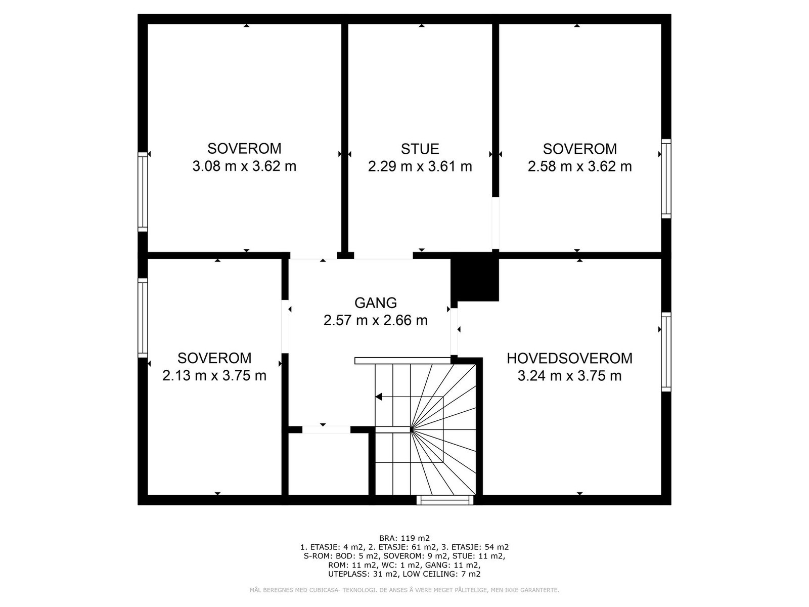 Plantegning 2. etasje Galleribilde