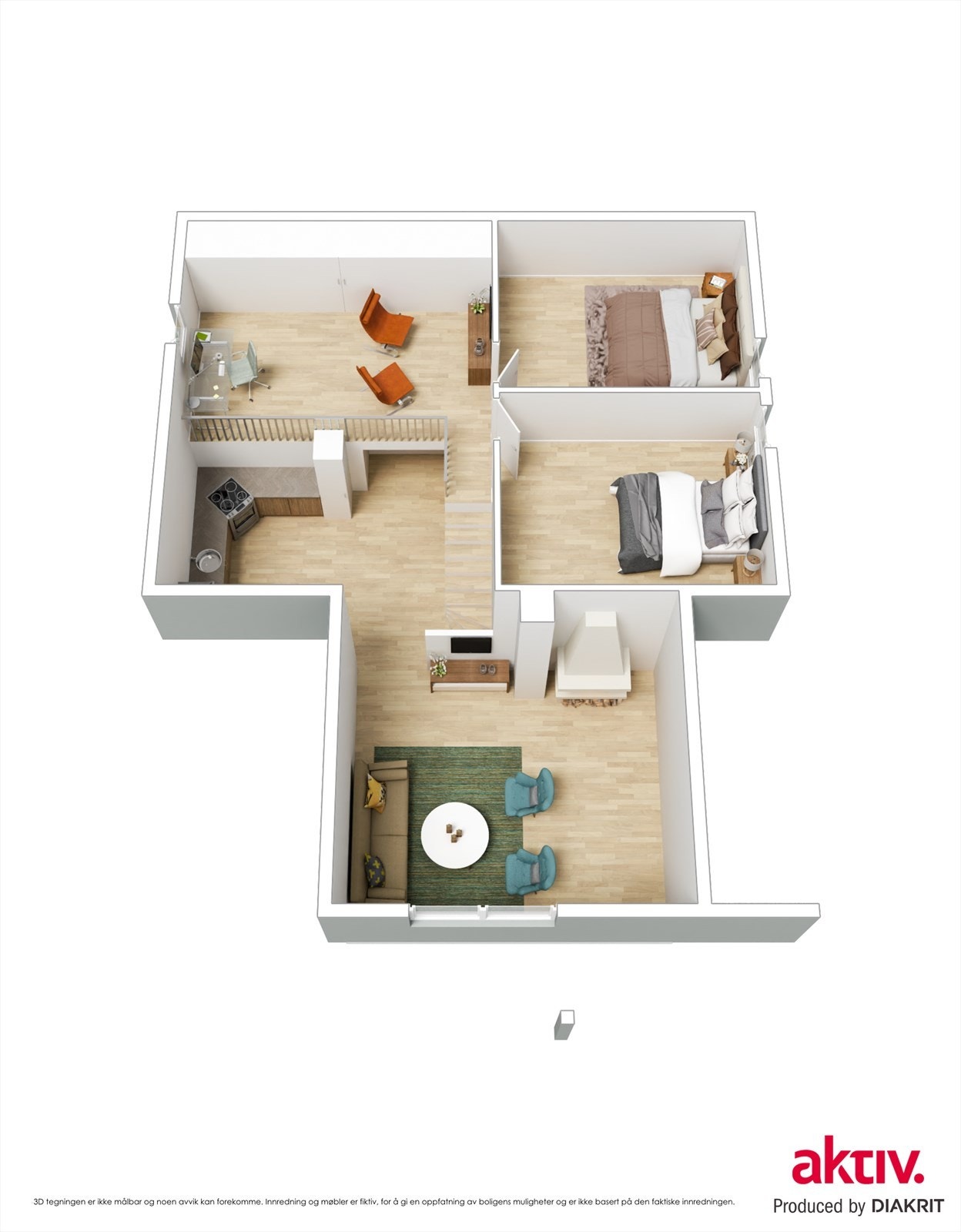 Plantegning loft Galleribilde