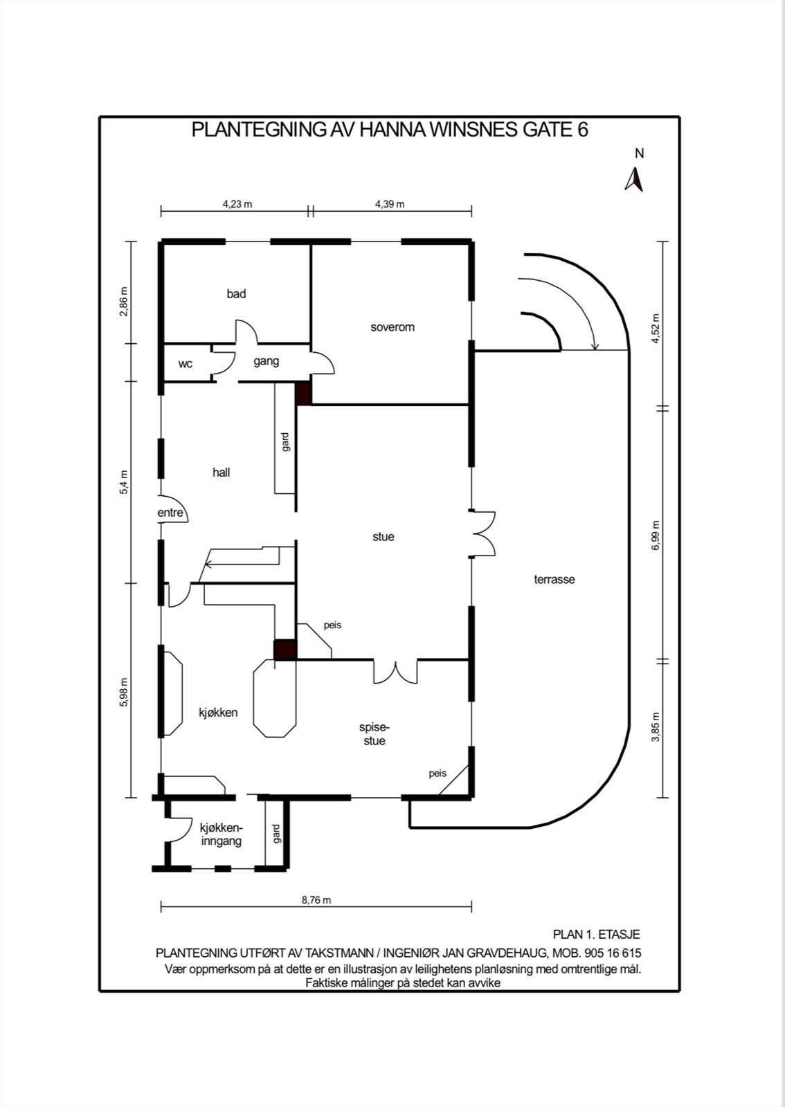 Planskisse 1. etasje. Galleribilde