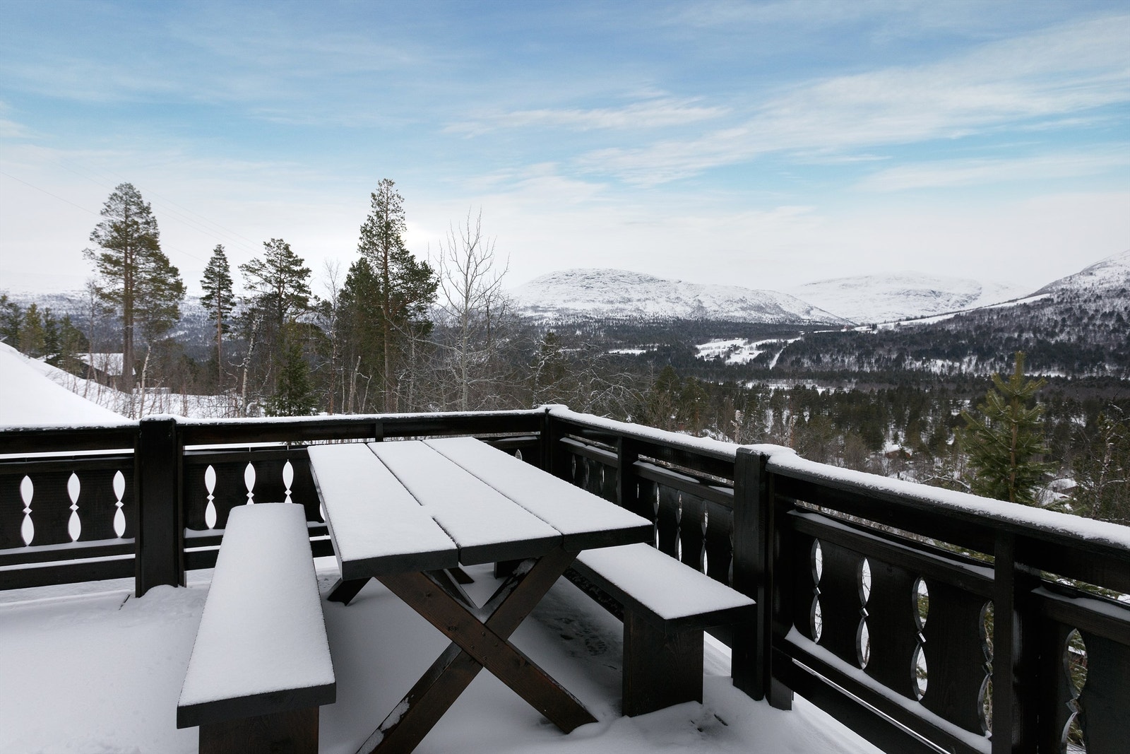 Flott utsikt fra terrassen Galleribilde
