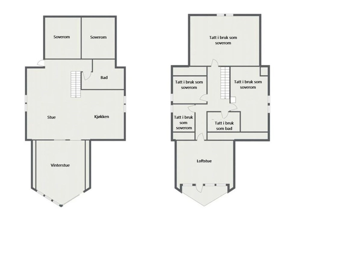 Plantegning hytte Galleribilde