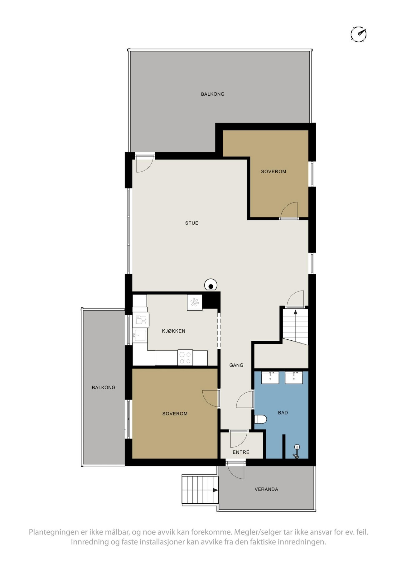 Plantegninger hovedetasje Galleribilde