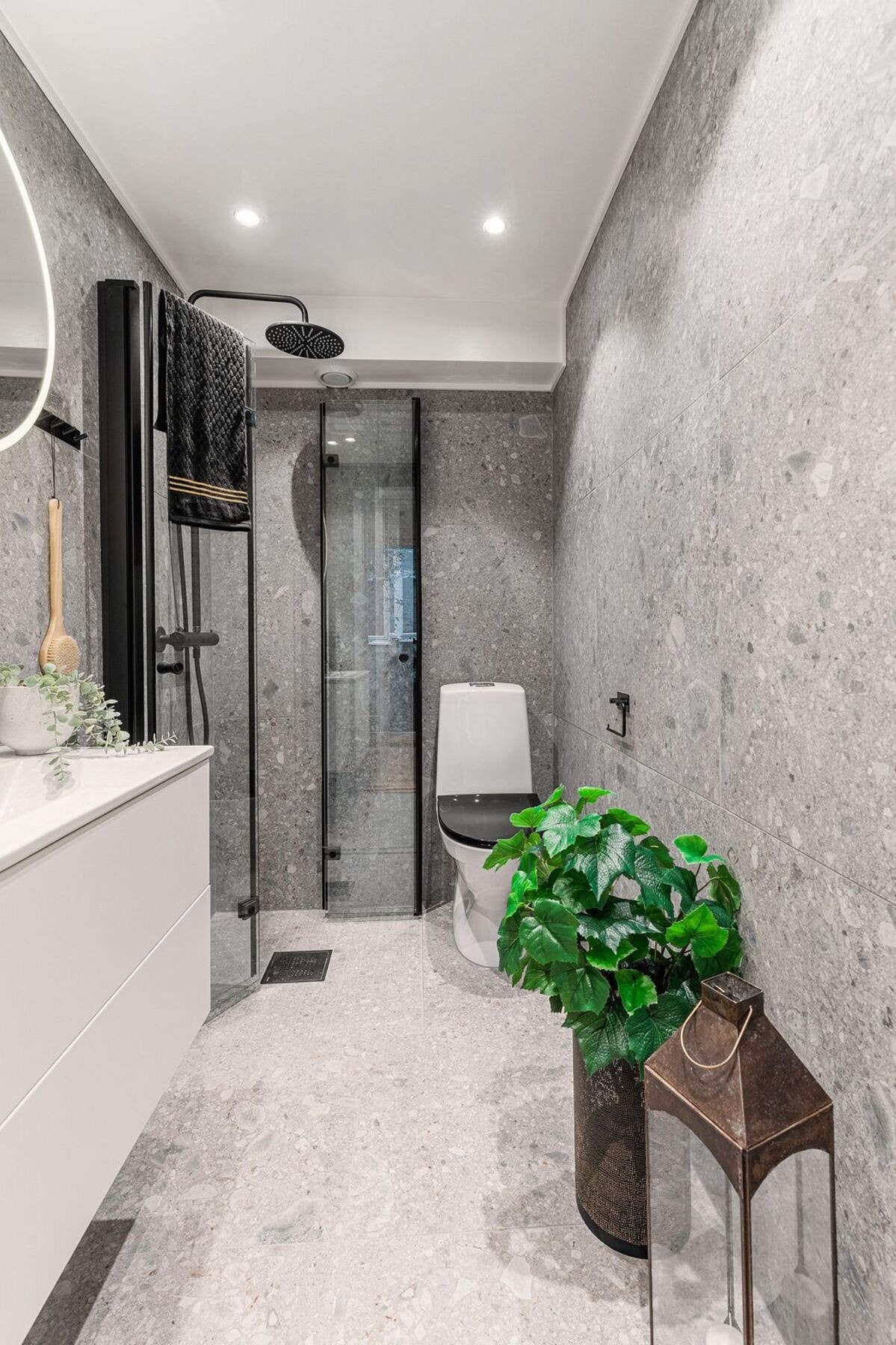 Eksklusivt baderom som er totalrenovert i 2022. Galleribilde