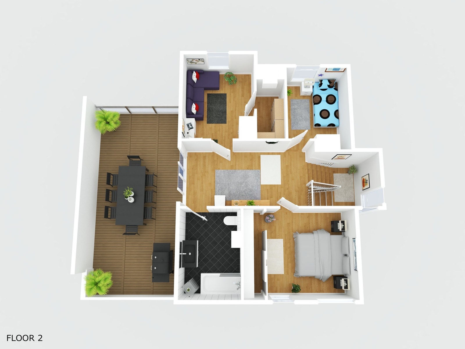 Plantegning 2. etasje Galleribilde