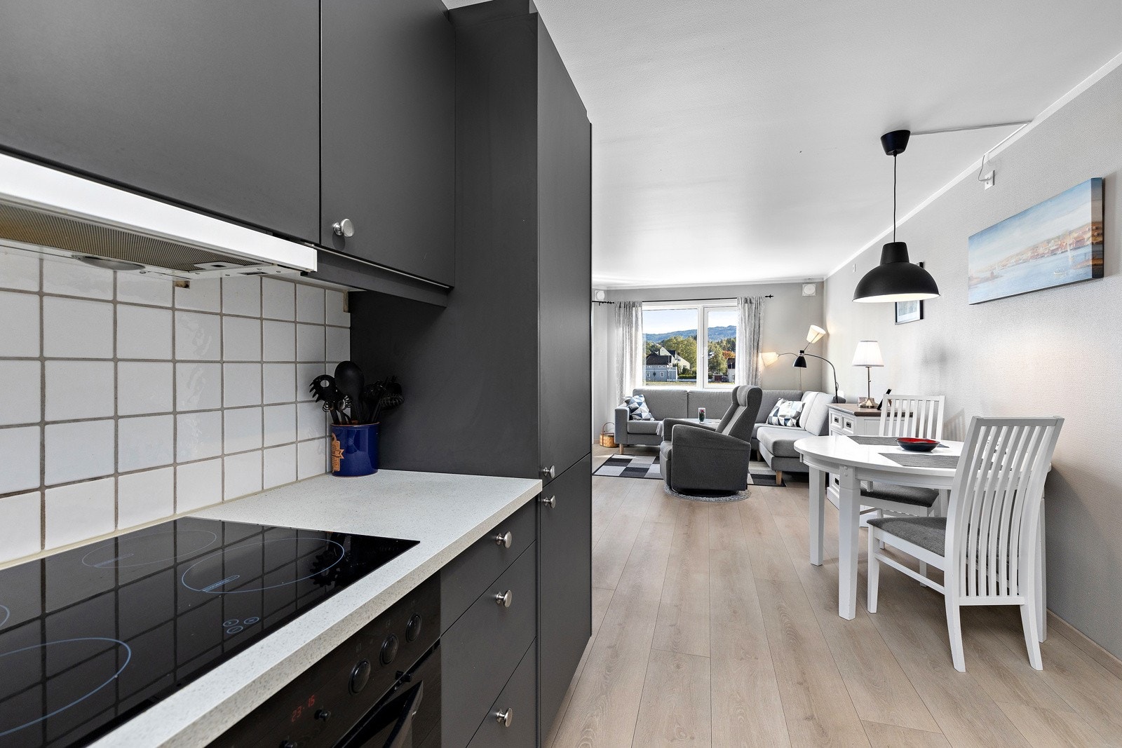 Integrerte hvitevarer som glir sømløst inn i kjøkkenet. Galleribilde