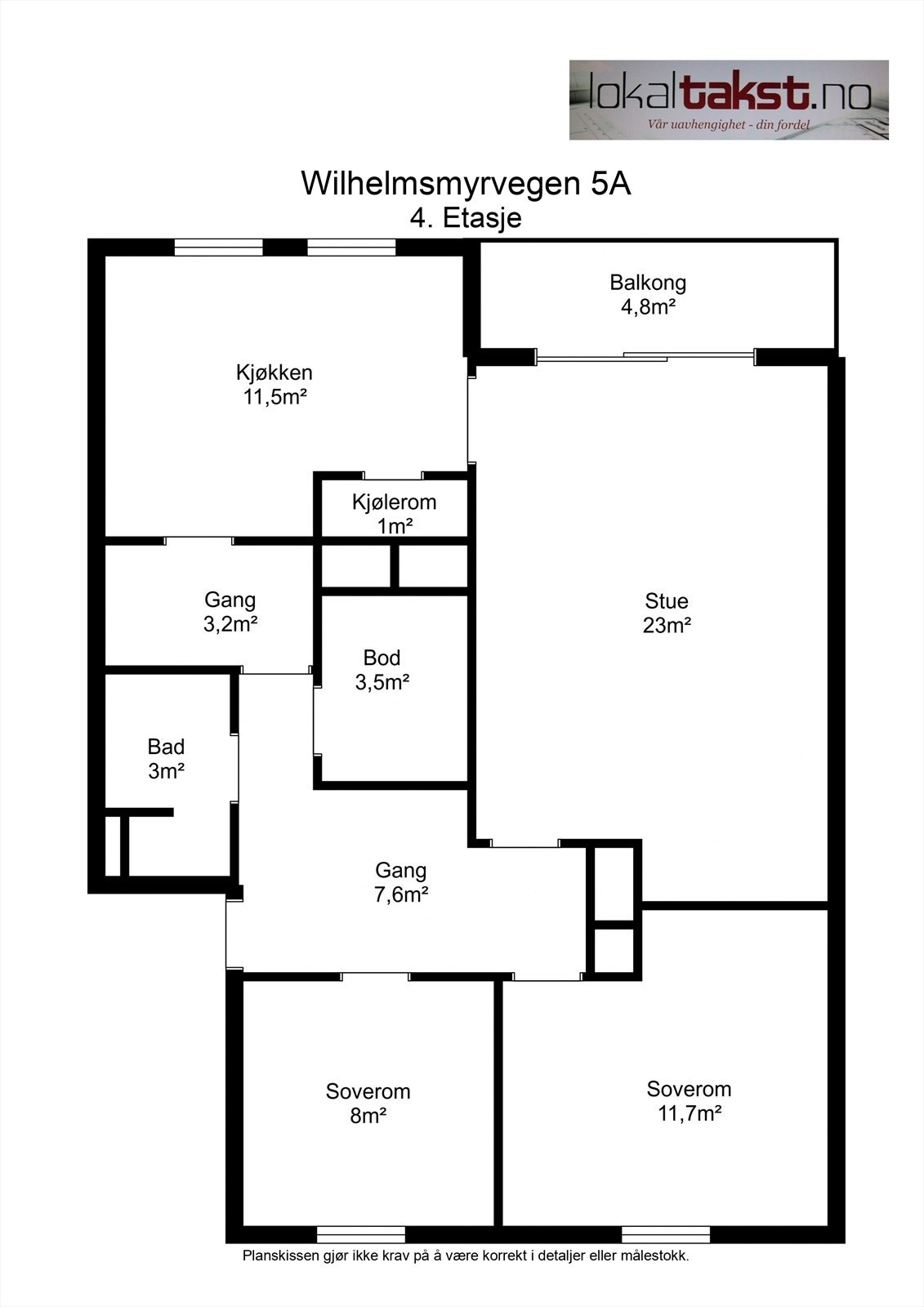 Plantegning 4. etasje Galleribilde