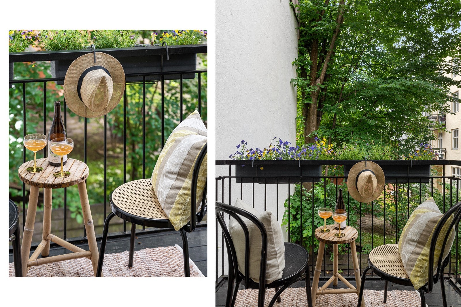 Fra balkongen i andre etasje kan du nyte late sommerdager. Her har du plass til stoler og bord Galleribilde