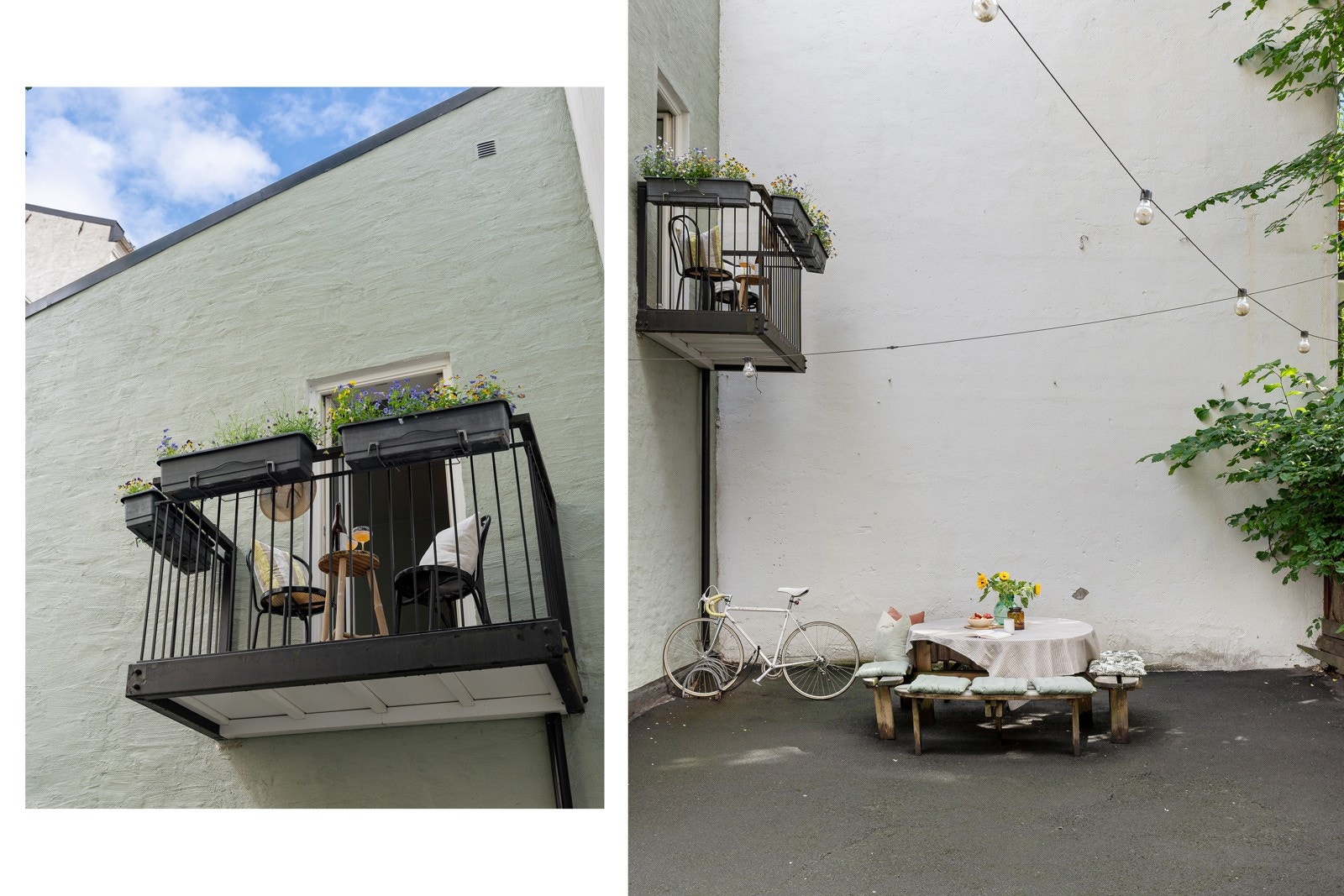 Sydøst-vendt balkong med morgensol Galleribilde