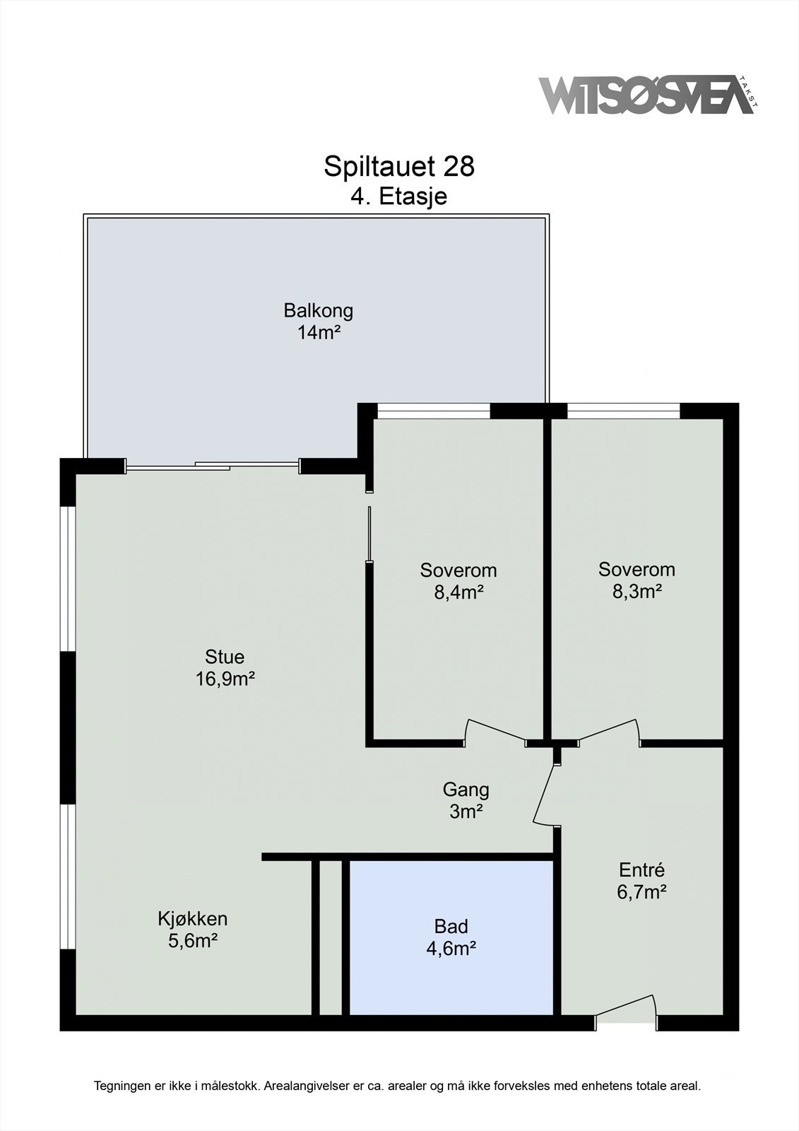 Planskisse 4. etasje. Galleribilde