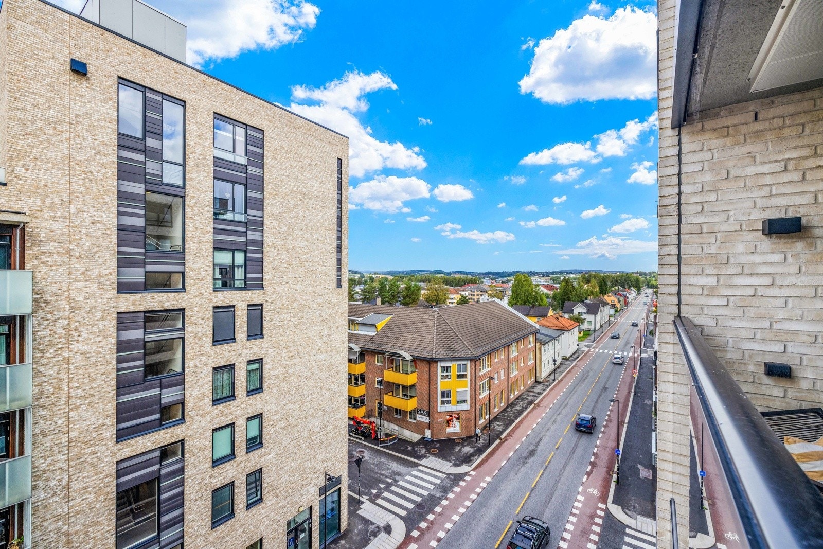 Utsikt fra balkongen retning Kjeller. Galleribilde