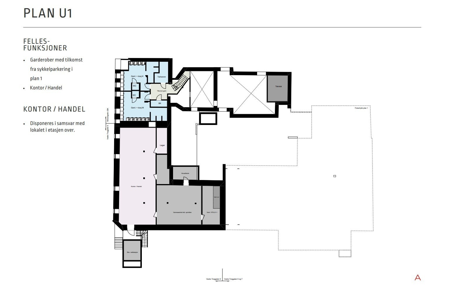 Plan U - Butikk, cafe, kontor eller lager Galleribilde
