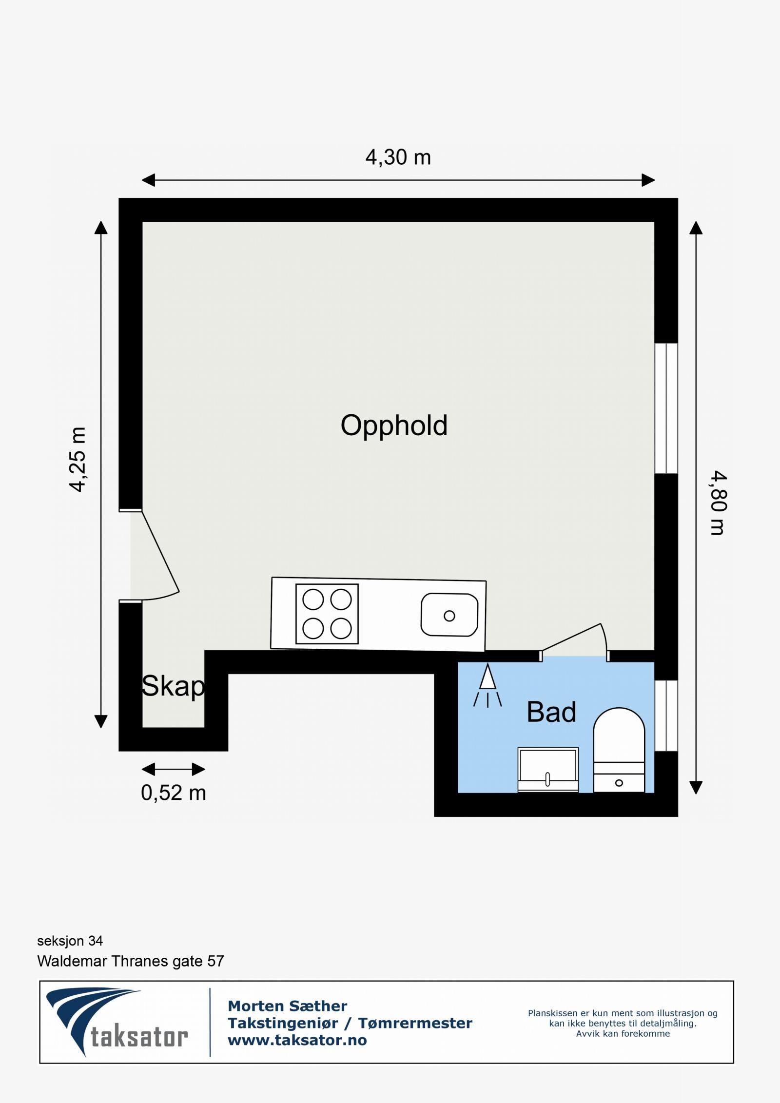 Plantegning - Leilighet 207 Galleribilde