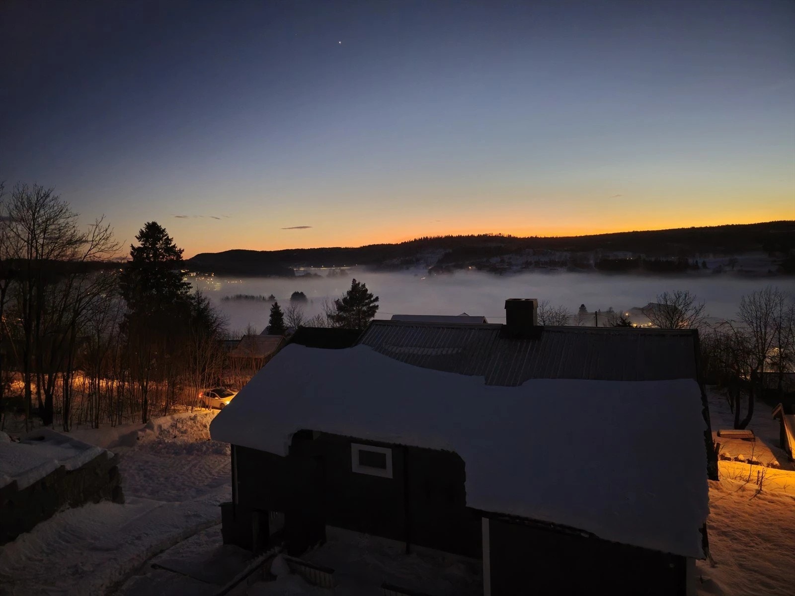 Utsikt på vinteren Galleribilde