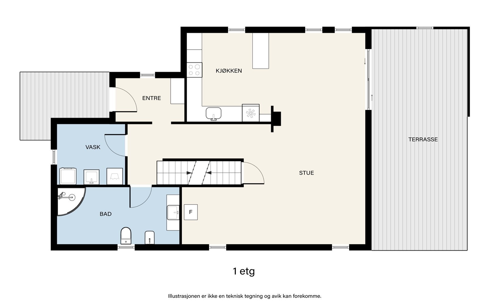 Plantegning 1. etasje. Galleribilde