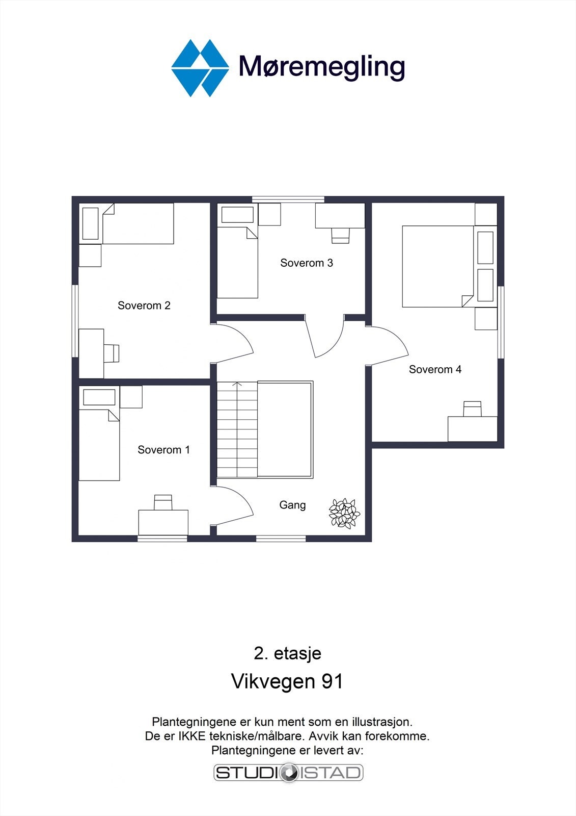Plantegning loft Galleribilde