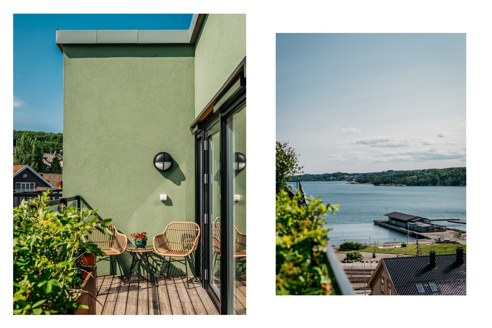 Her får du fri utsikt mot Larviksfjorden, og svært gode solforhold Galleribilde