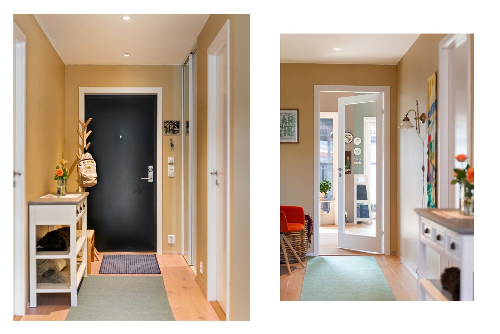 Entre´ med romslig garderobeskap for både yttertøy og sko m.m. Galleribilde