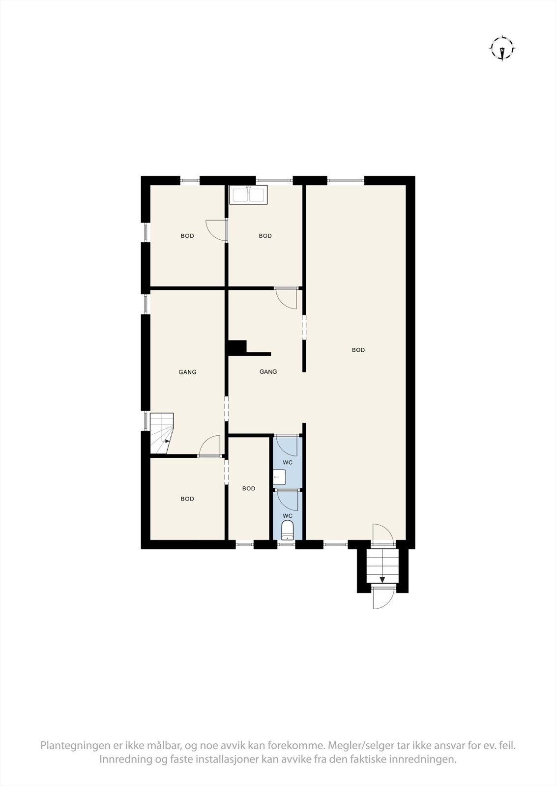 Plantegning kjeller. Galleribilde