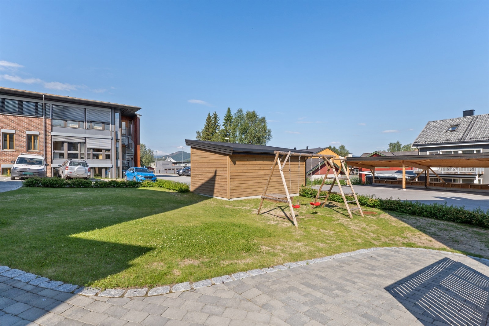 En hyggelig lekeplass på fellesområdet Galleribilde