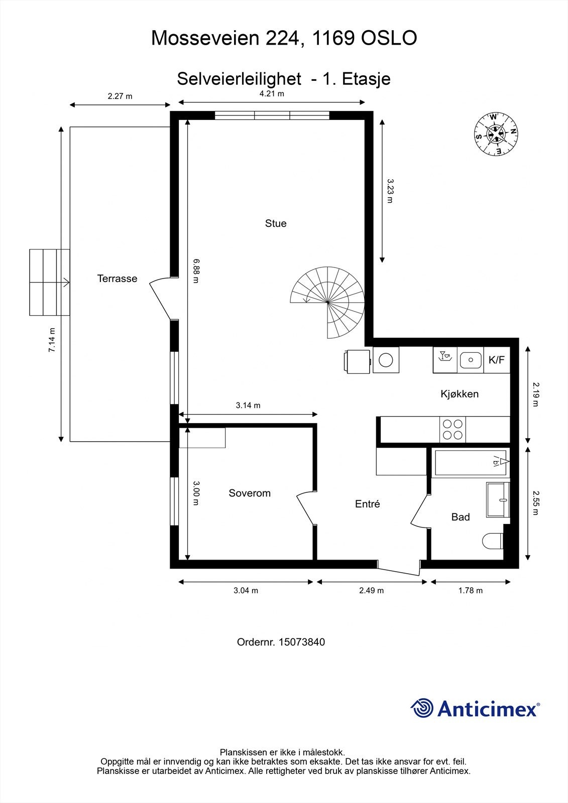 Plantegning 1. etasje Galleribilde