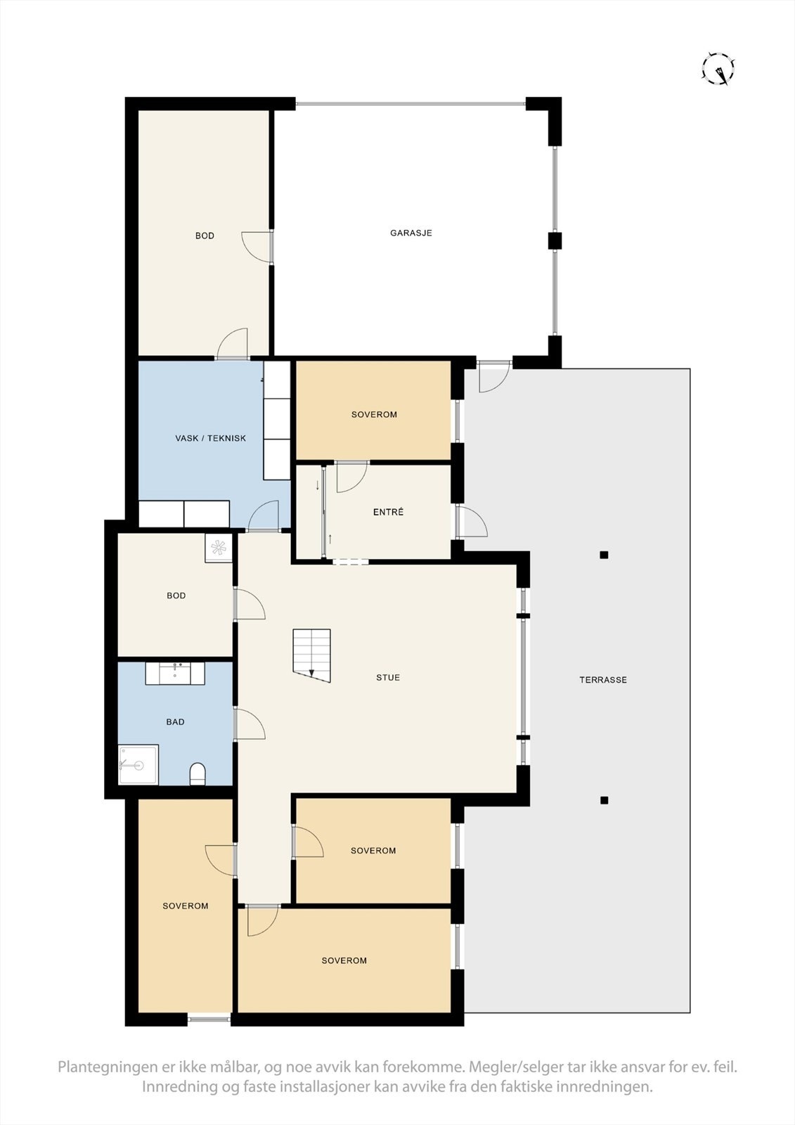 Plantegning 1. etasje. Galleribilde