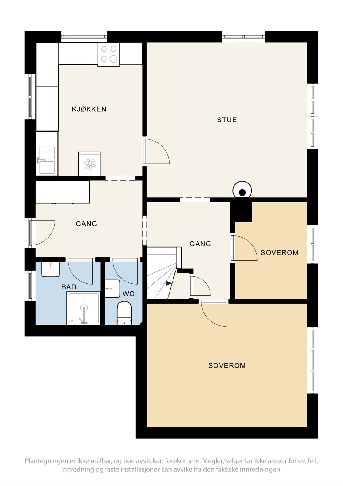 Plantegning 1 etg. Galleribilde