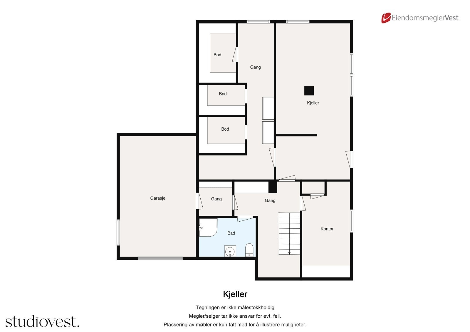 Plantegning kjeller Galleribilde