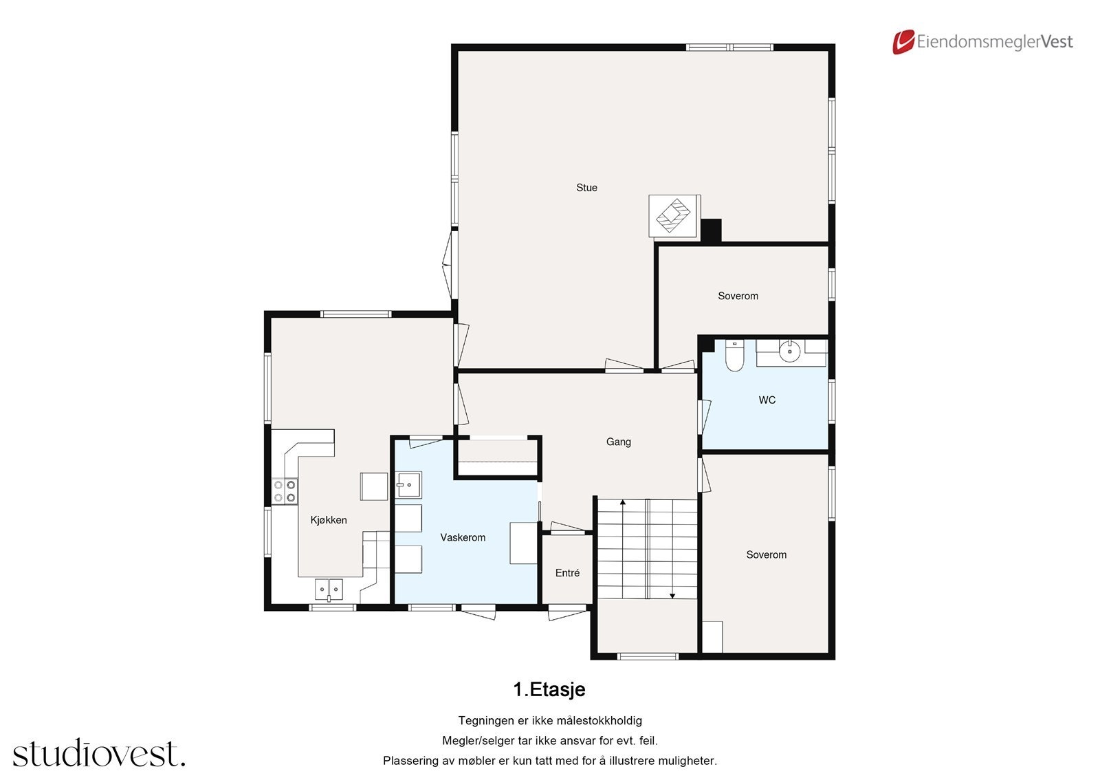 Plantegning h.etg. Galleribilde