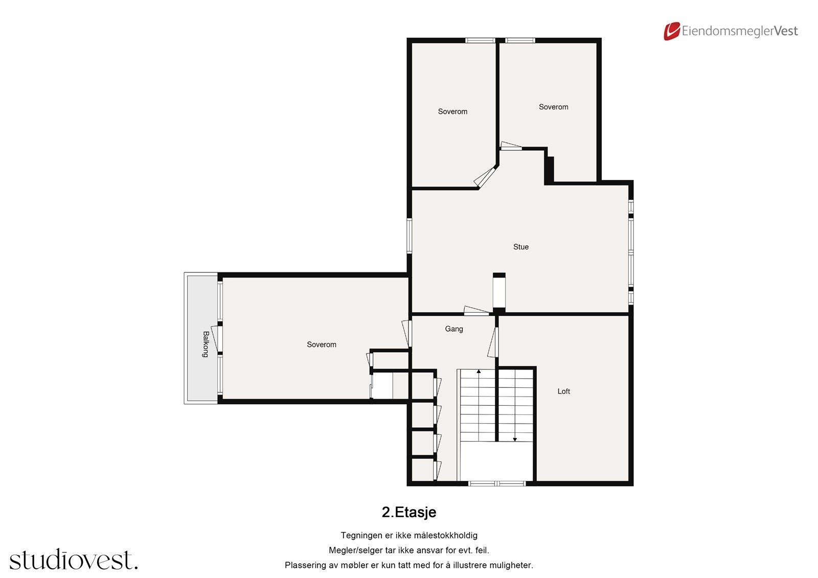 Plantegning loft. Galleribilde