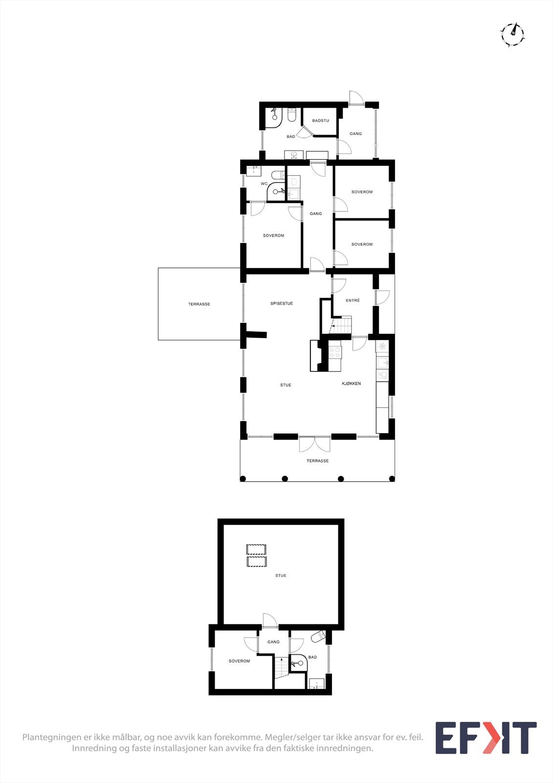 Plantegning 1. etg og 2.etg. Galleribilde