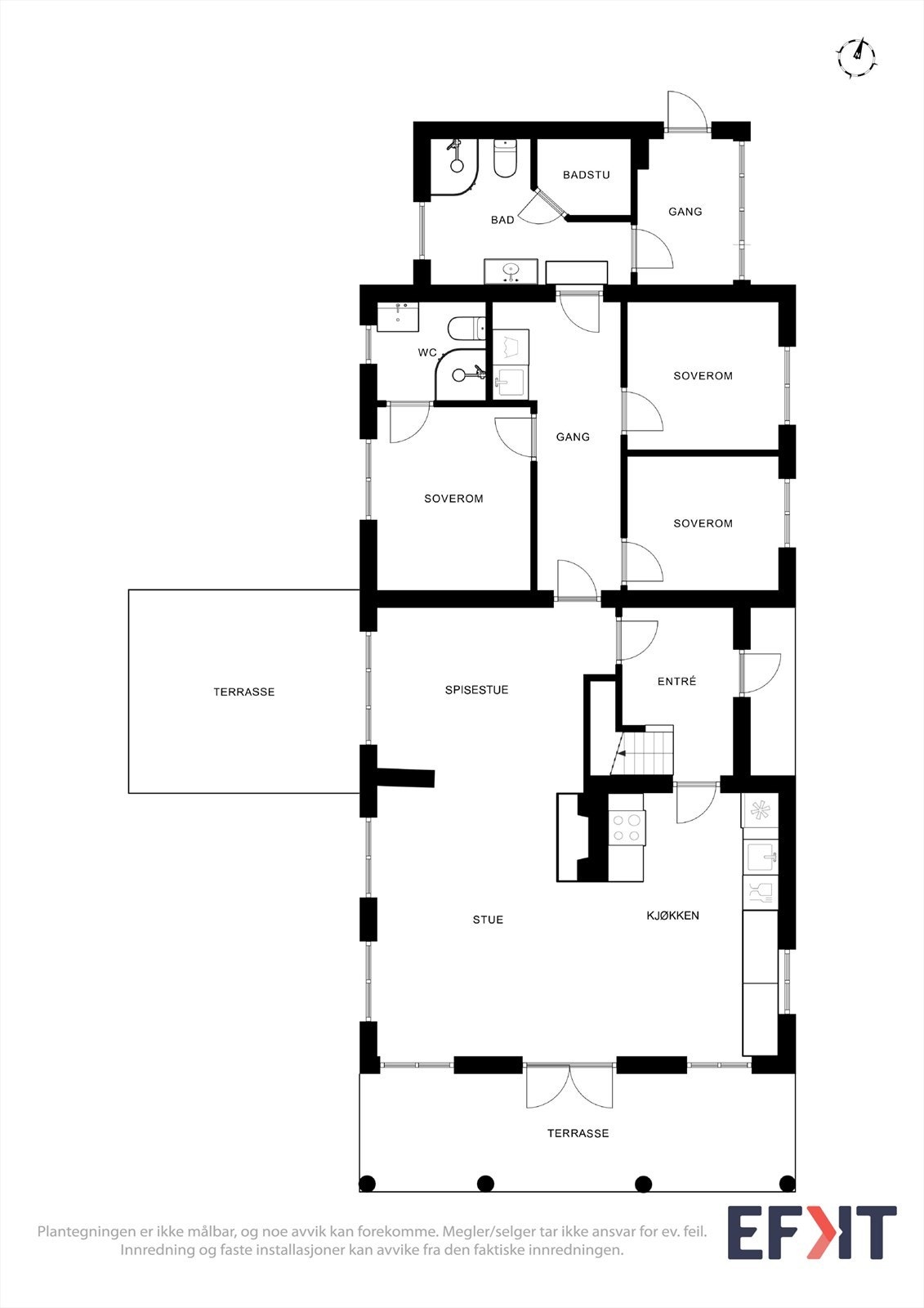 Plantegning 1.etg. Galleribilde