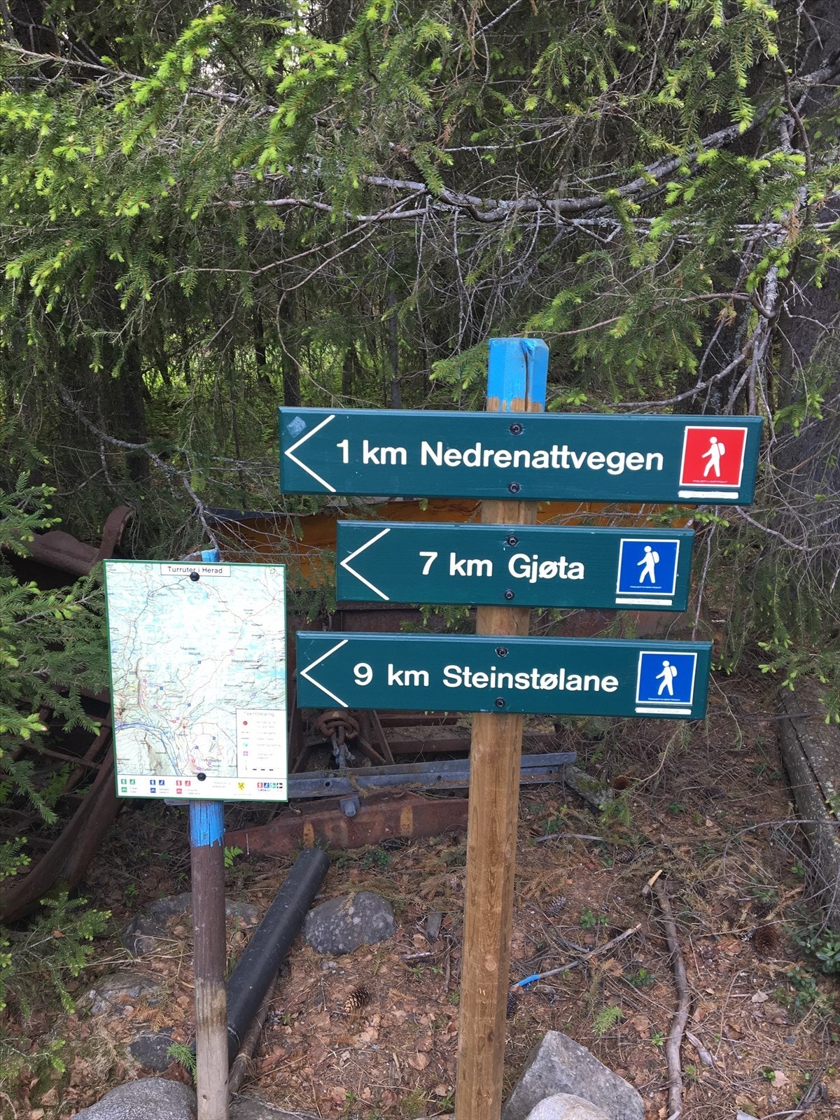 Fra hytteveggen kan man begi seg ut på flere merkede turstier, som tar deg opp på topper med fantastisk utsikt utover Gol. Galleribilde