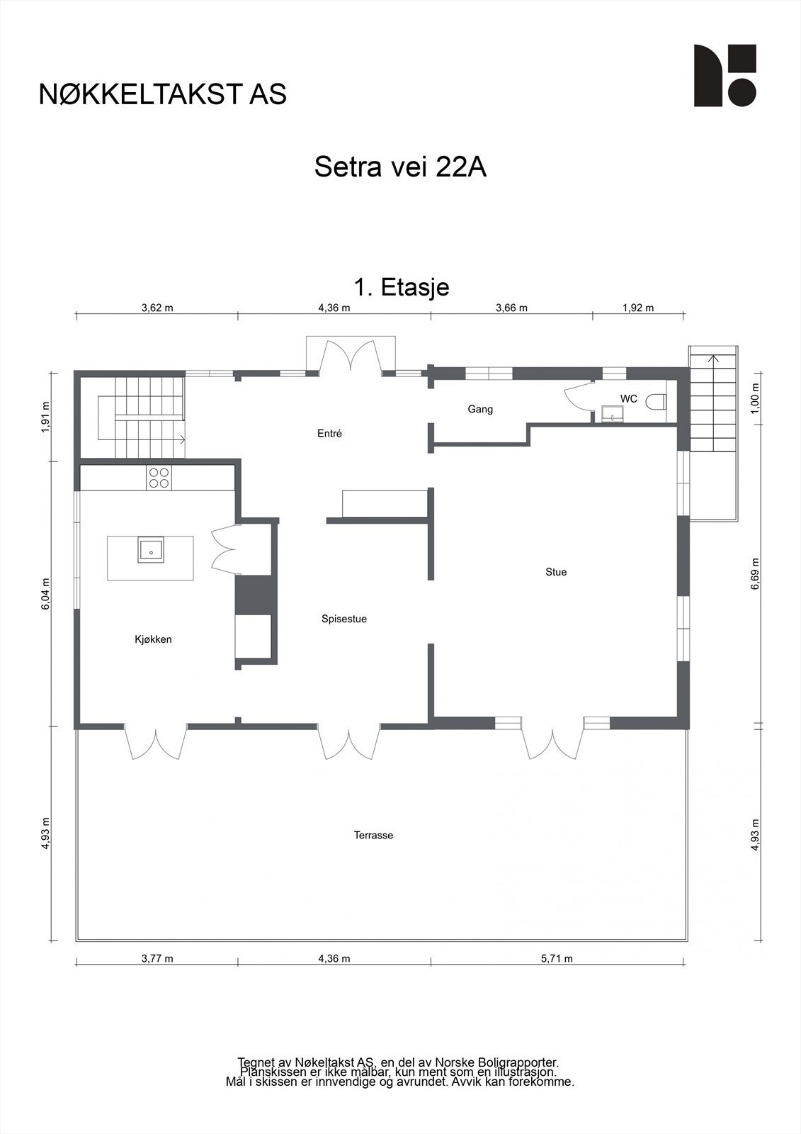 Plantegning 1. etasje. Galleribilde