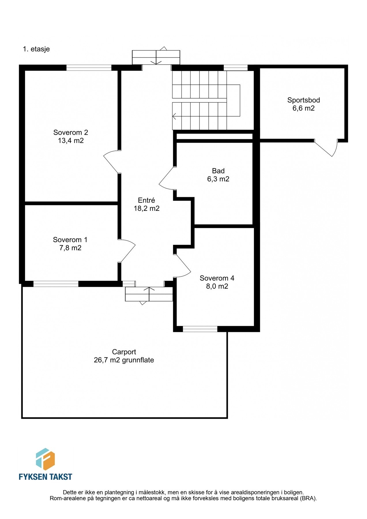 Planskisse 1. etasje. Galleribilde