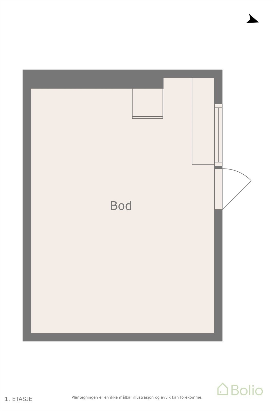 Plantegning bod. Galleribilde