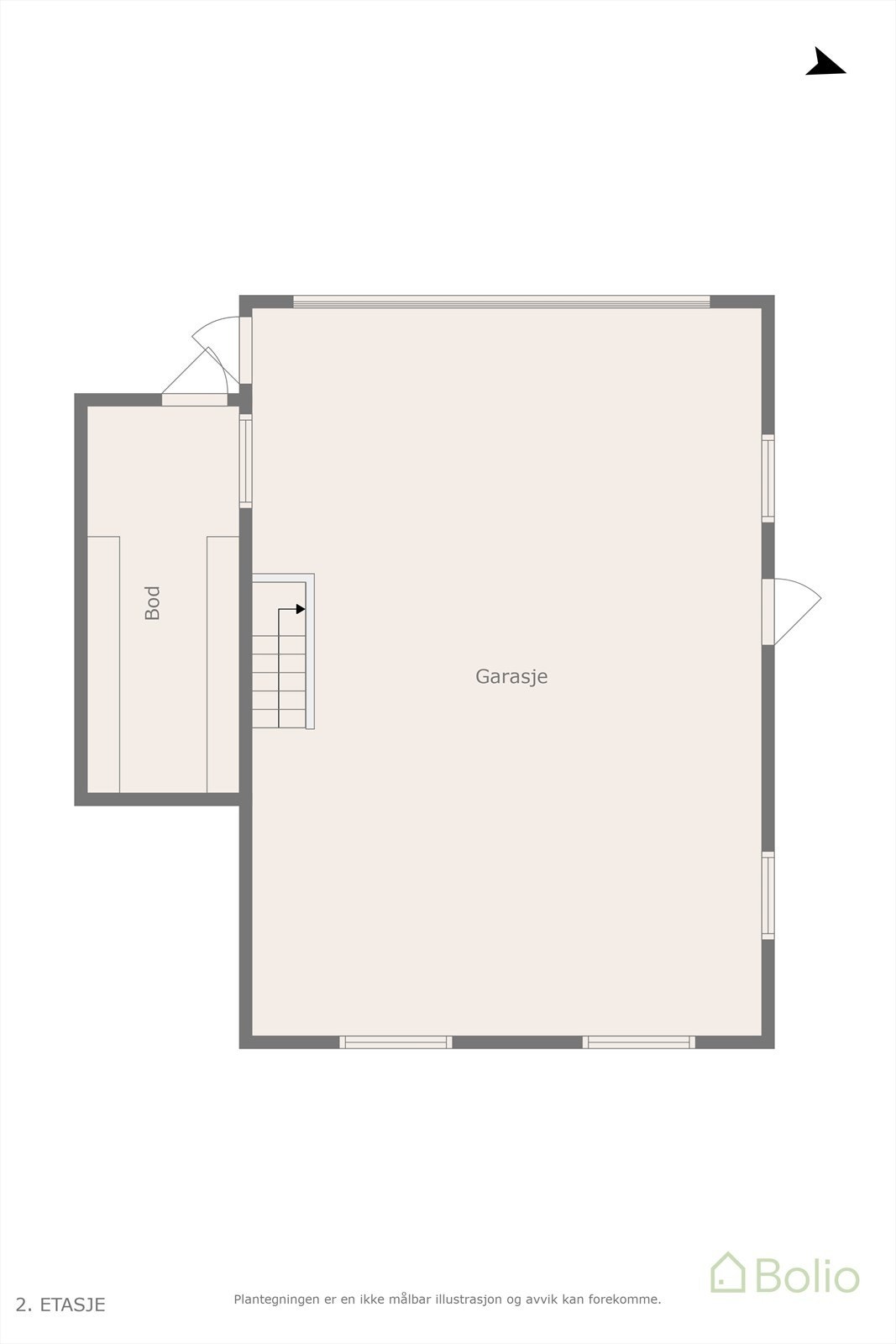 Plantegning garasje. Galleribilde