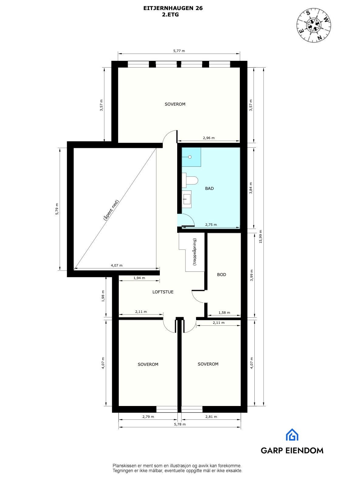 Plantegning 2.etg Galleribilde