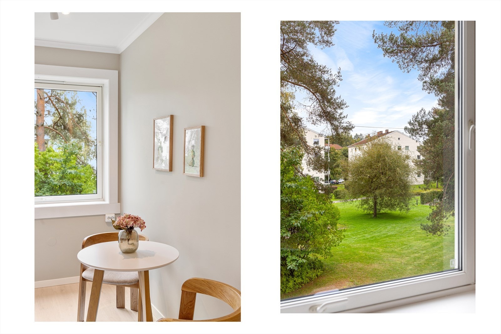 Kjøkkenet har en lys og luftig atmosfære med plass til en koselig spiseplass ved vinduet. Galleribilde