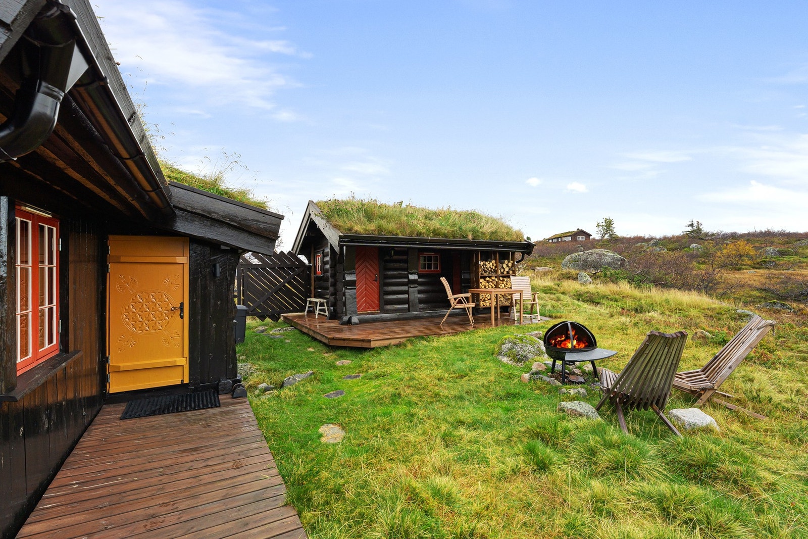 Uteområdet innbyr til hyggelige stunder for store og små. Galleribilde