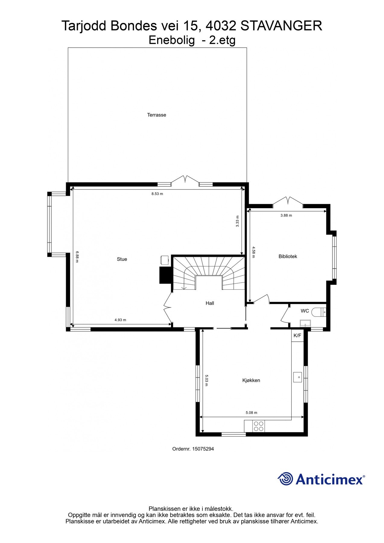 Plantegning - 2. etasje. Galleribilde