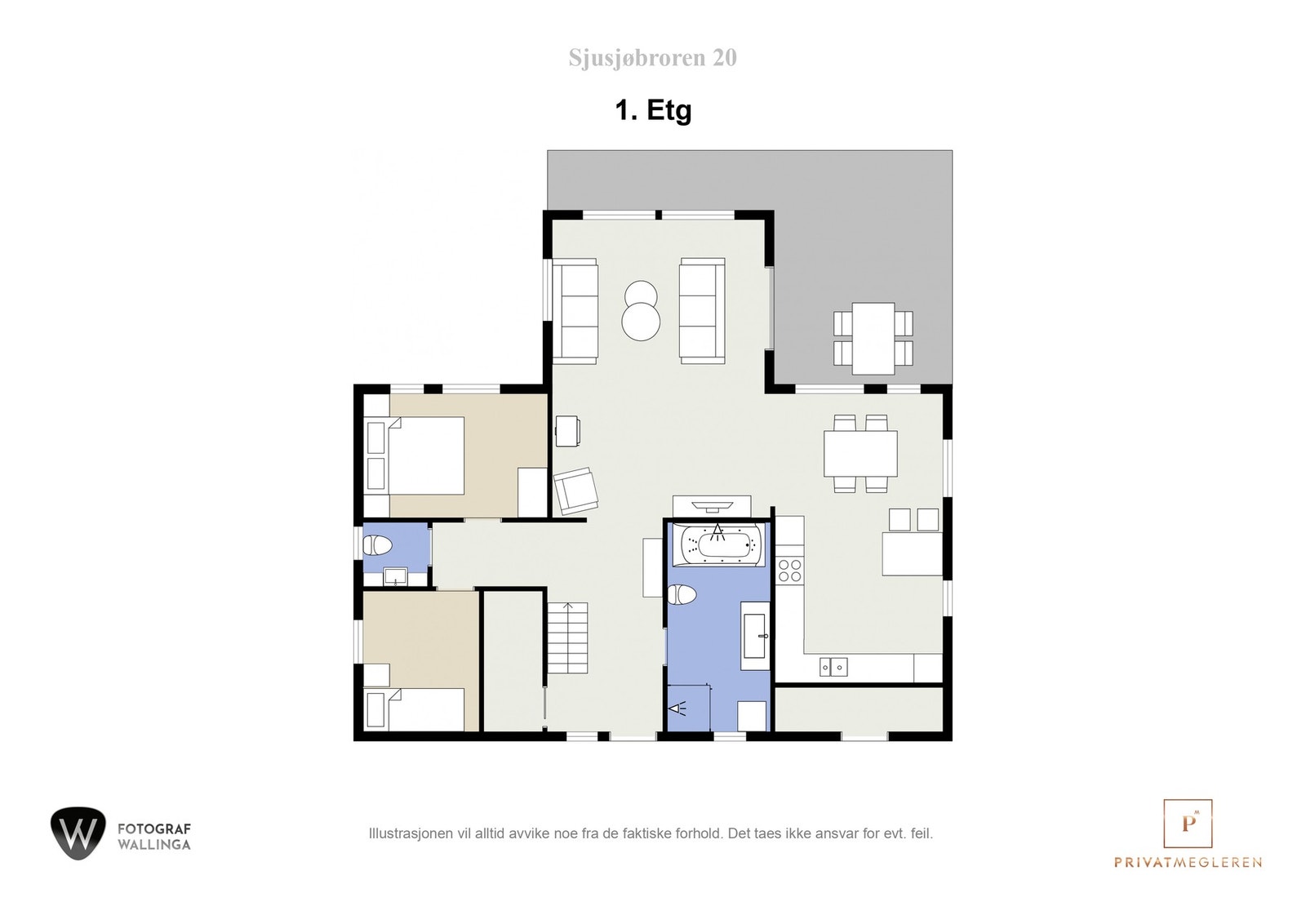 Plantegning 1. etasje. Galleribilde