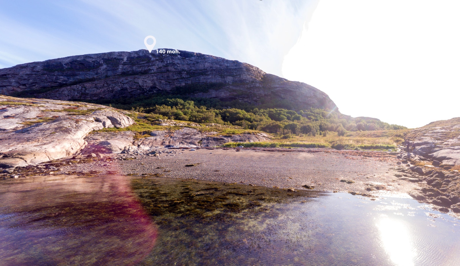En av flere strender ved Sørplassen på Havsteins vestre del Galleribilde