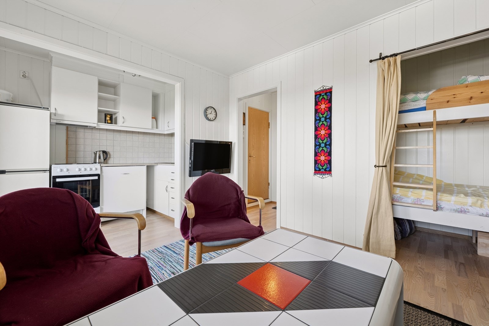 TV-en kan med fordel plasseres på vegg. Galleribilde