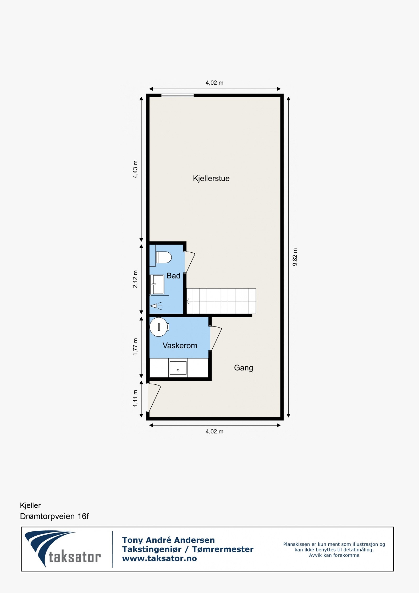 Plantegning kjelleretasje Galleribilde