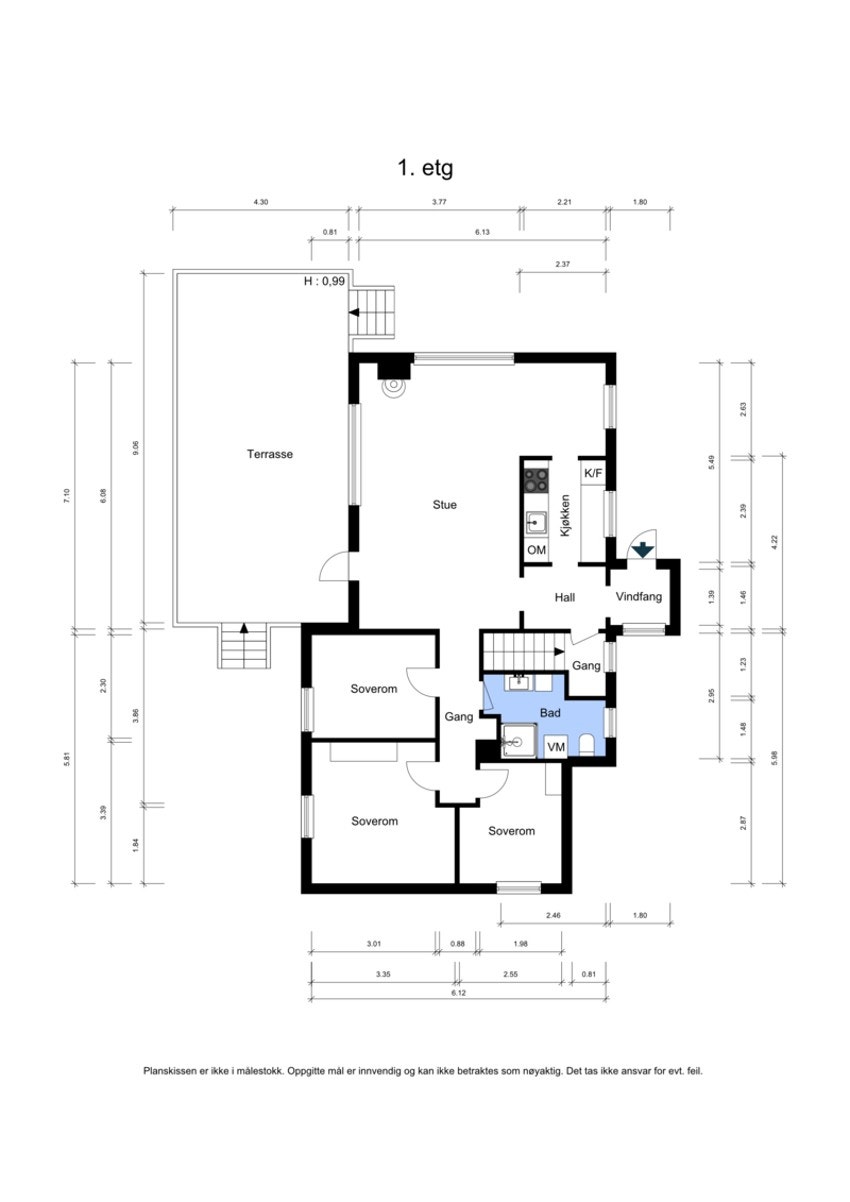 Plantegning for hovedplanet. Galleribilde