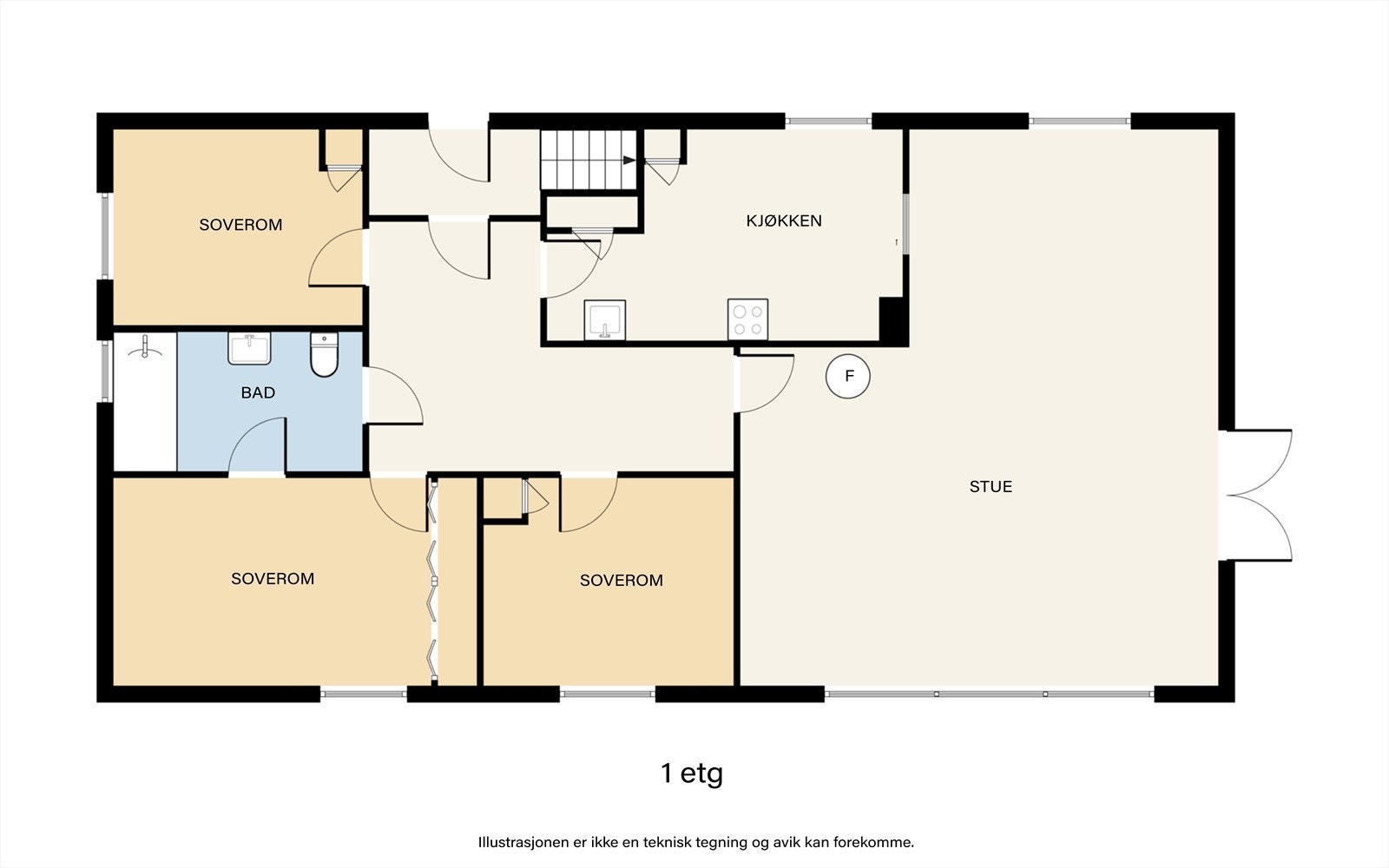 Plantegning 1. etasje. Galleribilde
