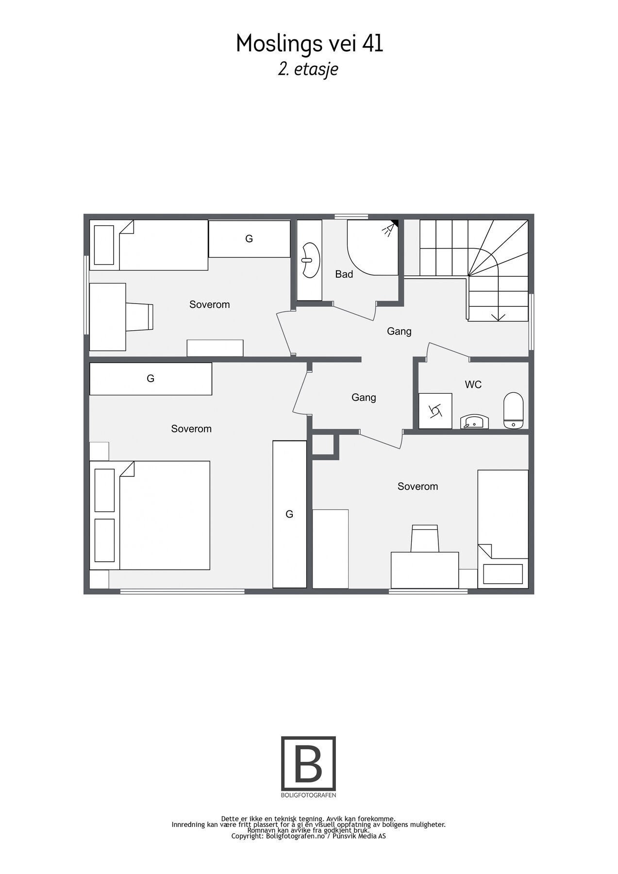 Plantegning - 2etasje Galleribilde