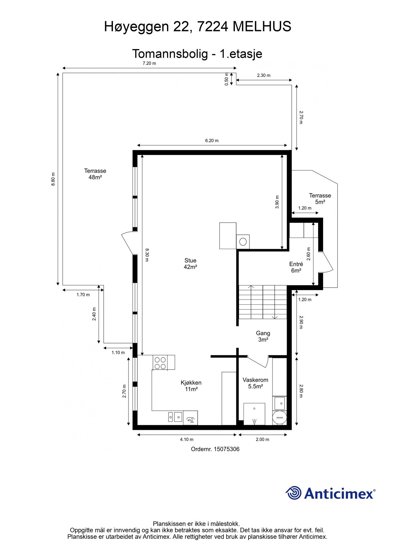 Plantegning - 1.etasje. Galleribilde