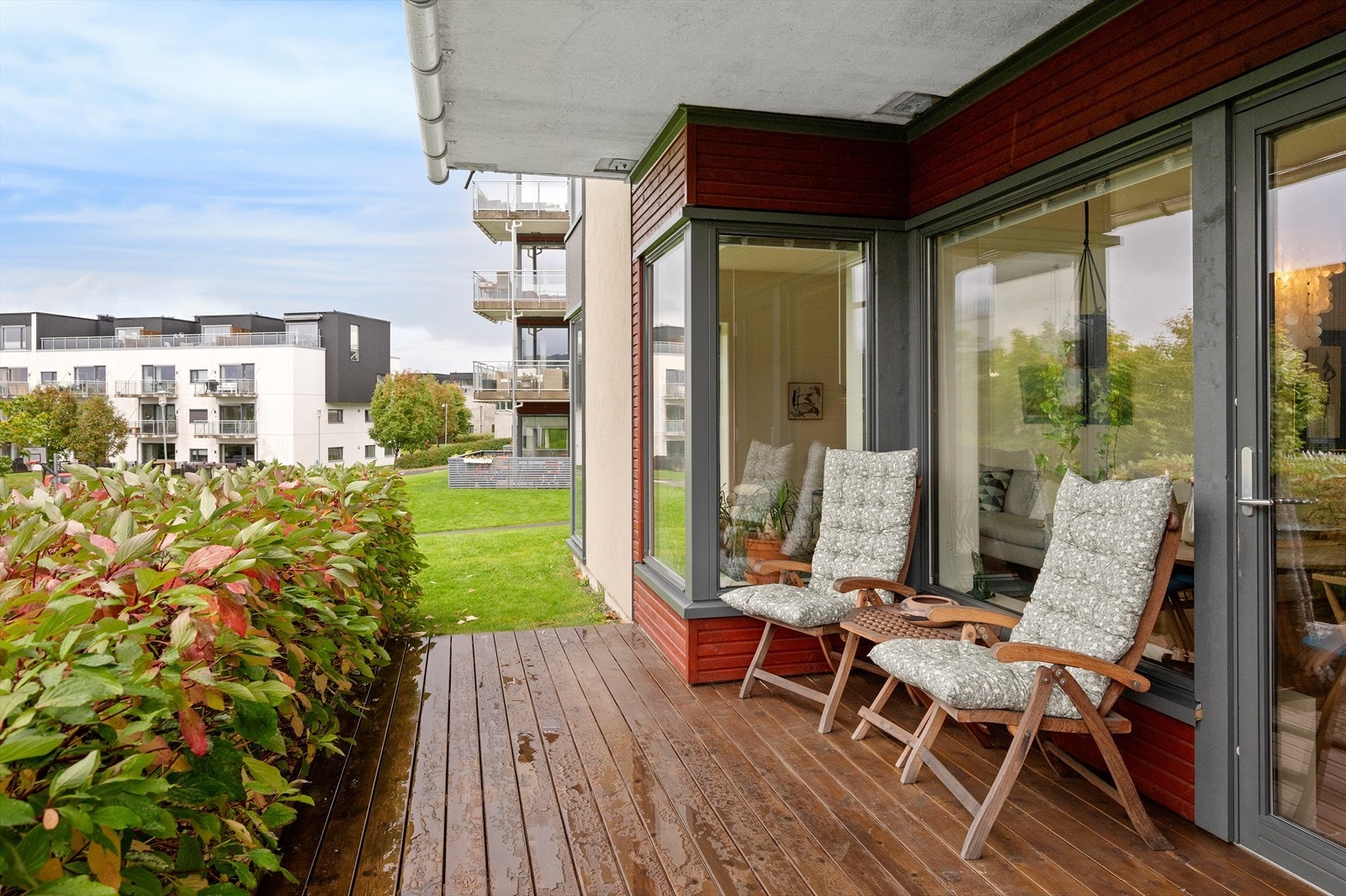 Terrassen er oppmålt til 12 kvm. Galleribilde