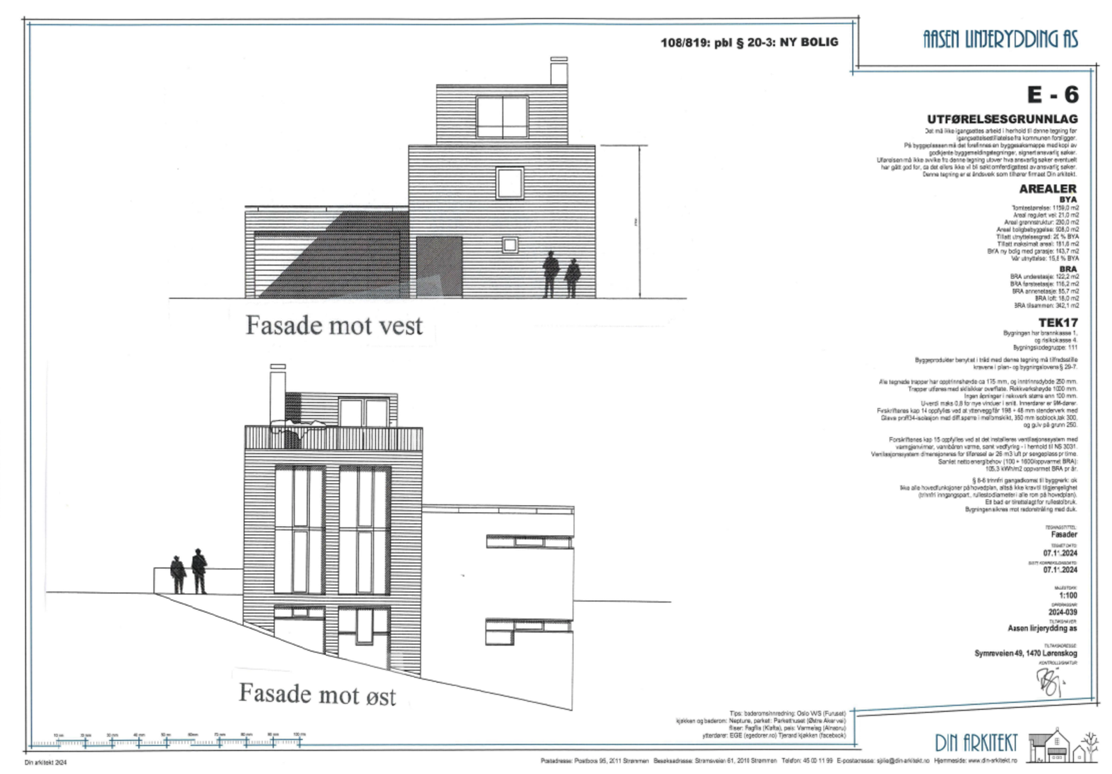 Det foreligger godkjent rammetillatelse fra kommunen datert 02.09.2025 for oppføring av enebolig med integrert dobbelgarasje. Galleribilde
